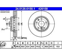 Disque De Frein D'Axe Avant Pour RENAULT GRAND SCÉNIC LAGUNA LATITUDE MEGANE MEG