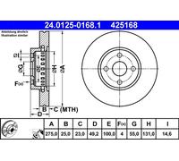 Disque De Frein D'Axe Avant Pour TOYOTA COROLLA MATRIX