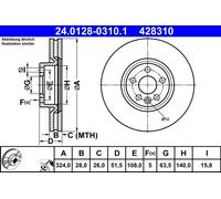 Disque De Frein D'Axe Avant Pour VOLVO XC60