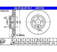 Disque De Frein D'Axe Avant Pour VW CALIFORNIA MULTIVAN TRANSPORTER