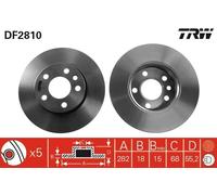 Disque De Frein D'Axe Avant Pour VW CALIFORNIA TRANSPORTER