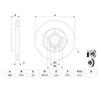 Disque De Frein D'Axe Avant Pour VW CALIFORNIA TRANSPORTER