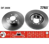 Disque De Frein D'Axe Avant Pour VW CALIFORNIA TRANSPORTER