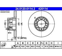 Disque De Frein D'Axe Avant Pour VW LT 28-35 LT 40-55