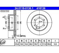 DISQUE DE FREIN DB P. CLASSE G W460/W461/W463 79-