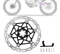 Disque de Frein de Moto,Rotor à Disque Flottant de 250mm pour sur Ron-Noir | avec kit d'adaptateur de Frein à Disque, Disque de Frein électrique pour vélo Tout-Terrain SurRon Light Bee E-Bike