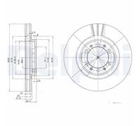 Disque de frein DELPHI BG3099 avant, ventilé, 2 pièce