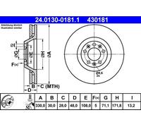 Disque De Frein D'Essieu Avant Pour CITROËN PEUGEOT 407 607 C6