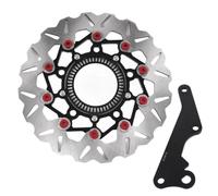 Disque de frein Disque De Frein ABS Pour Motos PCX160 2023 - 2025, 267MM, Disque Flottant En Alliage D'aluminium, Kit De Frein À Rotor, Support Adaptateur D'étrier Disques Frein Rotor(Red)