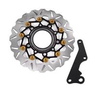 Disque de frein Disque De Frein ABS Pour Motos Pour PCX160 2023 - 2025, 267MM, Disque Flottant En Alliage D'aluminium, Kit À Rotor, Support Adaptateur D'étrier Disques Frein Rotor(Yellow)