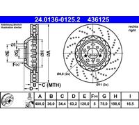 Disque De Frein Essieu Avant Droit Pour BMW 5 6