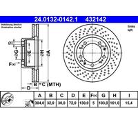 Disque De Frein Essieu Avant Gauche Pour PORSCHE 911