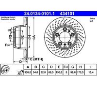 Disque De Frein Essieu Avant Gauche Pour PORSCHE 911