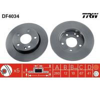 Disque De Frein Essieu Avant Pour MERCEDES-BENZ