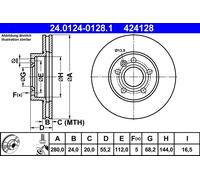 Disque De Frein Essieu Avant Pour VW TRANSPORTER