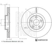 Disque de frein Essieu avant ventilé ADBP430109 BLUE PRINT pour FORD S-MAX