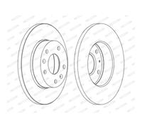 Disque de frein FERODO DDF1100C avant, plein, 2 pièce