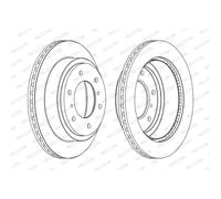 Disque de frein FERODO DDF1385C arrière, ventilé, 2 pièce
