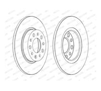 Disque de frein FERODO DDF1450C arrière, plein, 2 pièce