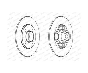 Disque de frein FERODO DDF1517-1 arrière, plein, 1 pièce