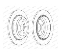 Disque de frein FERODO DDF1530C arrière, plein, 2 pièce
