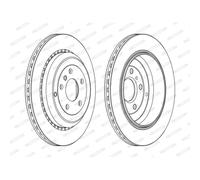 Disque de frein FERODO DDF1531C arrière, ventilé, 2 pièce