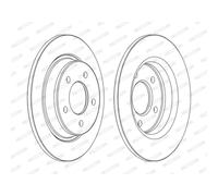 Disque de frein FERODO DDF1546C arrière, plein, 2 pièce