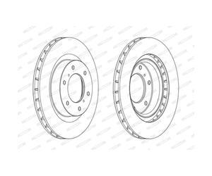 Disque de frein FERODO DDF1757C avant, ventilé, 2 pièce