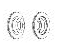 Disque de frein FERODO DDF1798C-1 avant, ventilé, 1 pièce