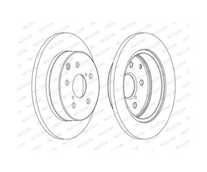 Disque de frein FERODO DDF1846C arrière, plein, 2 pièce