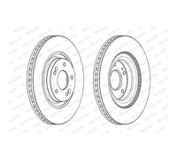 Disque de frein FERODO DDF2199C avant, ventilé, 2 pièce