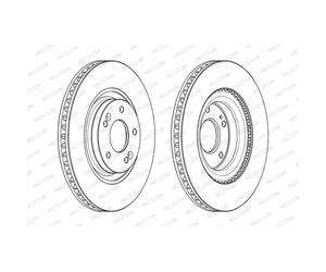Disque de frein FERODO DDF2199C avant, ventilé, 2 pièce