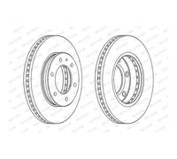Disque de frein FERODO DDF2462C-1 avant, ventilé, 1 pièce
