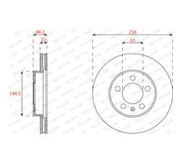 Disque de frein FERODO DDF2663C avant, ventilé, 2 pièce