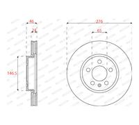 Disque de frein FERODO DDF2664C avant, ventilé, 2 pièce