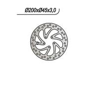 DISQUE DE FREIN FIXE NG 912 POLINI 5 TROUS 200 X 45 X 3