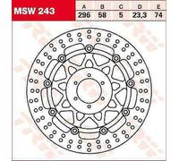 Disque De Frein Flottant Rond TRW MSW243 Honda CB 600 F 2004-2006