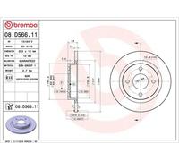 Disque de frein BREMBO 08.D566.11 pour FORD FIESTA VII Van 1.1 2019-