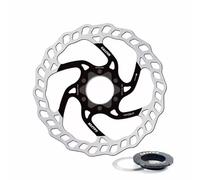 GALFER Disque de Frein Fixed Disc Wave 1,8 mm VTT Center Lock silver-black 203 mm