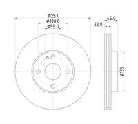 HELLA 8DD 355 103-181 Disque de frein