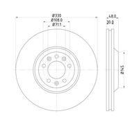 Disque De Frein Hella 8DD 355 128-221 Pro High Carbon pour Citroën Peugeot