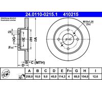 DISQUE DE FREIN HONDA T. CITY 1.4 08-