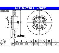 Disque de frein JAGUAR XF I 2.0 24.0130-0226.1 (1 pcs)