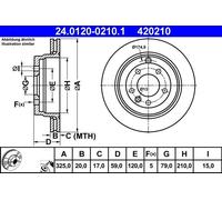 Disque de frein LAND ROVER DISCOVERY III 4.0 V6 24.0120-0210.1 (1 pièce)