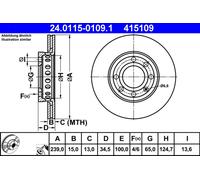 DISQUE DE FREIN LAND ROVER P. DEFENDER 2.2-2.5D 4X4 90-16