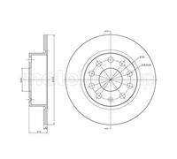 Disque De Frein Metelli 23-0724C pour Audi Seat Skoda VW