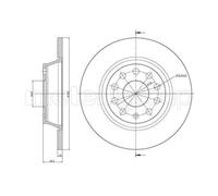 Disque De Frein Metelli 23-0852C pour Audi Seat Skoda VW