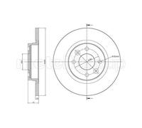 Disque De Frein Metelli 23-0864C pour Renault Dacia Renault Trucks Smart