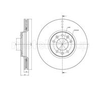 Disque De Frein Metelli 23-0886C pour Citroën Fiat Peugeot Toyota