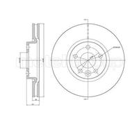 Disque De Frein Metelli 23-0896C pour Ford Volvo Land Rover